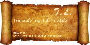 Turcsány László névjegykártya