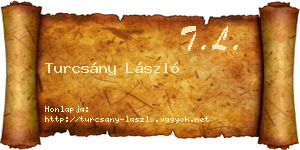 Turcsány László névjegykártya