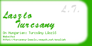 laszlo turcsany business card